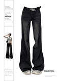 Znbbw Women 90s Vintage Black Gothic Oversize Jeans Y2k 90s Aesthetic Wide Denim Trousers Harajuku Baggy Jean Pants Emo 2000s Clothes