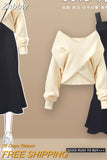 Znbbw Fall Winter Thickened Knit Sweater Pullover Slim Sling Dress Two-piece Elegant Women's Set Outfit