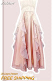 Znbbw Size Women's Spring Autumn Suit Women's 2023 French New Pink Sweater Suspender Dress Two-piece Set