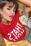 Znbbw Red Short Tees Sleeve Crop tops Harajuku Letter Print T-shirt Summer Women's clothing Goth Feminine Y2K Top
