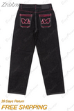 Znbbw Pants for Men Fall Guys Black Jeans Wide Leg Jeans Streetwear Retail/Wholesale Multi Pocket Cargo Jeans Loose Jeans Women
