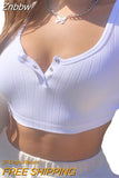 Znbbw Women Sexy Sleeveless U Neck Slim Fit Knitted Tank Tops Holiday Club Camis Casual Crop Tops Sportswear