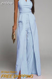 znbbw Fashion Overalls Women Summer Sexy Fashion Commuter Sling Jumpsuit Elegant Strapless Backless Slit Straight Pants Romper