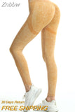 Znbbw Waist Peach Hip Seamless Leggings Women's Tight Sandwash Quick Dry Running Fitness Yoga Pants Size Extra Large