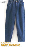 Znbbw ZBZA Spring Summer Woman High Waist Jeans For Women Denim Harem Pant Women Jeans Loose Trousers Vaqueros Mujer