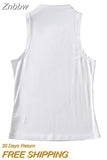 Znbbw Summer NEW Arrival Women Solid Color Causal Sexy Croped-Top Sleeveless Tank Streetwear