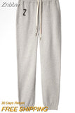Znbbw Letter Cotton Pants Women 2023 Spring Autumn Drawstring Sprot Pants Trousers Casual Classic Streetwear Sweatpants Female