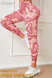 Znbbw Dye Seamless Leggings Gym Leggins Printed Pink Legings Sports Women Fitness High Wais Ttights Push Up Running Yoga Pants