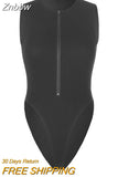 Znbbw Bodysuit Sexy Bodysuit Women's Fashion Bodycon Body Basic Top Sleeveless Summer Bodysuit Jumpsuit One Piece Dropshipping