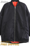 Znbbw TRAF 2023 Spring Warm Jacket Women Outerwear With Zipper Bomber Jacket Coat Women Thicken Coat Top Women