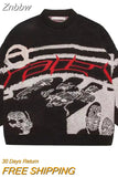 Znbbw Women Winter Y2K Pullovers Sweaters Korean Fashion Fairy Grunge Knitted Streetwear Sweater Harajuku Men Pullover Knitwear Tops