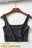Znbbw Sale 2023 Summer Women Sexy Sleeveless Tops Fashion Short Square Collar Tank Tops 4 Colors