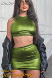 Znbbw Women Sexy Party Club Tank Tops Mini Skirt Summer Two Piece Sets Outfits 2023 Fall Clothing Wholesale Items For Business