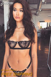 Znbbw Sexy Women's Underwear Lingerie See Through Bra Low Cup Lace Underwear Set Sexy Lingerie Set Bra And Panty Set