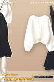 Znbbw Fall Winter Thickened Knit Sweater Pullover Slim Sling Dress Two-piece Elegant Women's Set Outfit