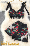 Znbbw Summer Bohemain Shorts Two Piece Set Runway Bow Strapless Crop Tops and Shorts Outfits for Women Matching Sets N6873