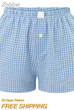 Znbbw Women's Y2k Pajamas Shorts Cute Plaid Pj Short Pants Flannel Lounge Sleep Shorts Bottoms Elastic Waist Baggy Boxers Tracksuit