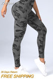 Znbbw Seamless Camouflage Yoga Pants Gym Leggings Push Up Workout Scrunch Pant Sport Women Fitness Sports Tights Woman Sportswear