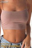Znbbw New Fashion Women Sexy Crop Tops Solid Summer Camis Women Casual Tank Tops Vest Sleeveless Crop Tops blusas