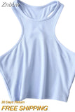 Znbbw Women Racer Back Slim Fit Rib Tank Top