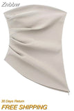 Znbbw TRAF 2023 Vintage Summer Camis Women Y2k Crop Top Women Sexy Tank Camis Clothes