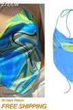 Znbbw Harajuku Mesh Sleeveless Crop Tops Women Summer Sexy Camisoles Y2k Aesthetics Vintage Cropped Corset Tanks Tops 90s Clothes 0410