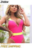 Znbbw Women's Swimsuits Sexy Swimwear Patchwork Bikini 2023 Woman Push up Biquini Neon Bikinis Swimsuit Bathing Suits 2023