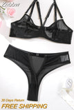 Znbbw Lingerie Set Women 2 Piece See Through Lace Bilizna Set Seamless Mesh Intimate Sexy Bra And Panty Set Sheer Underwear