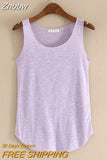 Znbbw Qualitity Fitness Tank Top New T Shirt Loose Model Women T-shirt Cotton O-neck Slim Tops Fashion Woman Clothe