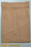Znbbw Simple Elegant Office Lady Mermaid Skirts Women Vintage High Waist Slim Package Hip Stretch OL Skirt Faldas Jupe Femme