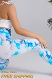 Znbbw Peach Yoga Pants Women's Dual Color Tie Dye Tie Float High Waist Sports Leggings Lifting Hip Running Fitness Leggings