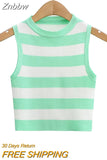 Znbbw Women Off Shoulder Tank Top Summer Knit Ribbed O Neck Sleeveless Skinny Vests 2023 Sexy Solid Basic Tops 202304