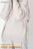 Znbbw Women Turtleneck Sweater Elegant Loose Lazy Winter Vintage Thick Warm Pullover Long Sleeve Top Casual Loose Knitted Sweaters