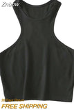 Znbbw Women Racer Back Slim Fit Rib Tank Top