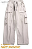 Znbbw Men Casual Cargo Pants 5XL Loose Straight Pants Male Fashion Streetwear Jogger Sweatpants New Summer Multiple Pockets Trousers