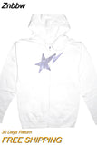Znbbw Pullover Winter Fall Hoodie Casual Zip Jacket Hip Hop Men's Sweater Hoodies Meteor Rhinestone Printed Harajuku Streetwear