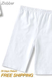 Znbbw Women's Shorts Shorts Women High Waist Female Motorcycle Shorts Solid Color Fitness Sports Casual Slim Cycling Shorts Summer
