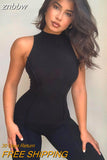 znbbw Fall Ribbed Black Jumpsuit Women Turtleneck Long Sleeve Jumpsuit White Bodycon Jumpsuit Winter One Piece Outfits Women