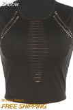 Znbbw Sexy Hollw Out Tank Top Women Summer Casual Skinny Sleeveless y2k Streetwear Crop Tops 2023 Korean Fashion T-shirts