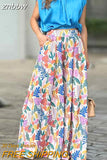 znbbw Street Fashion Commute Ladies Suits Elegant Solid Blouse + High Waist Print Wide Leg Pants Women Two Piece Set Sexy Outfits