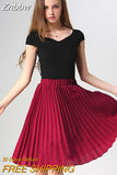 Znbbw Women Chiffon Pleated Skirt Vintage High Waist Tutu Skirts Womens Saia Midi Rokken 2016 Summer Style Jupe Femme Skirt