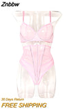 Znbbw Rhinestone Lingerie With Waistband Sheer Lace Sensual Underwear Glitter Tassels Naked Women Uncensored Sexy Intimate