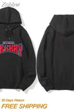 Znbbw Street Style Hat Shirt Letter Printed Outfit Autumn Winter Thick Leisure Sports Loose Hot Sales hoodies
