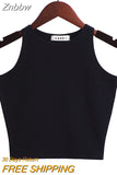 Znbbw 2023 New Women Sexy Cotton Crop Top Crop Bustier Multicolor Sleeveless Cropped Blusas Vest Tank Top Camisole 14 Colors