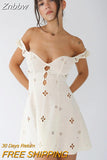 Znbbw Cotton See Through V Neck Sexy Midi Dresses Zipper 2023 Summer Women Holiday Club Party Slim Elegant Dress Vestidos