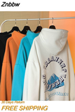 Znbbw Fall and Winter Hoodies Casual Style Fashion Letters and Landscape Prints Hot Sale Loose Fall and Winter Hoodies