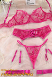 Znbbw Erotic Underwear Lace Transparent Bra Exotic Sets Sexy Thong Woman Porn Fancy Sensual Luxury Lingerie 4-Pieces 912