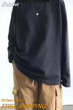 Znbbw Polo Collar Cream Yellow Sweatshirt Women Autumn Loose Casual BF Lapel Lapel Pullover Hoodies Y2K Large Size Top New