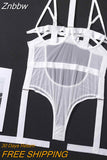 Znbbw Sensual Lingerie Hollow Out Bodysuit Porn Exotic Costumes Halter Pornographic Hot Sissy Body Sexy Lace Erotic Top