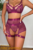 Znbbw Sexy Hot Lingerie Luxury Hollow Out Exotic Sets With Garters Half Cup See Through Transparent Bra Underwear Women Set
